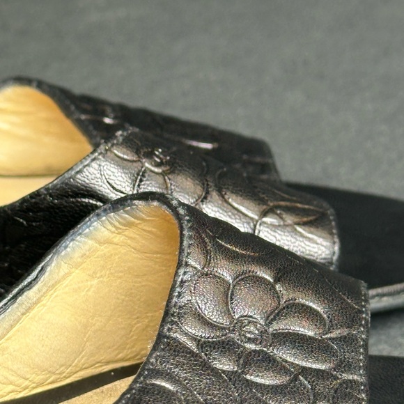 CHANEL Black Women Heel Leather Size 38 - Picture 7 of 7